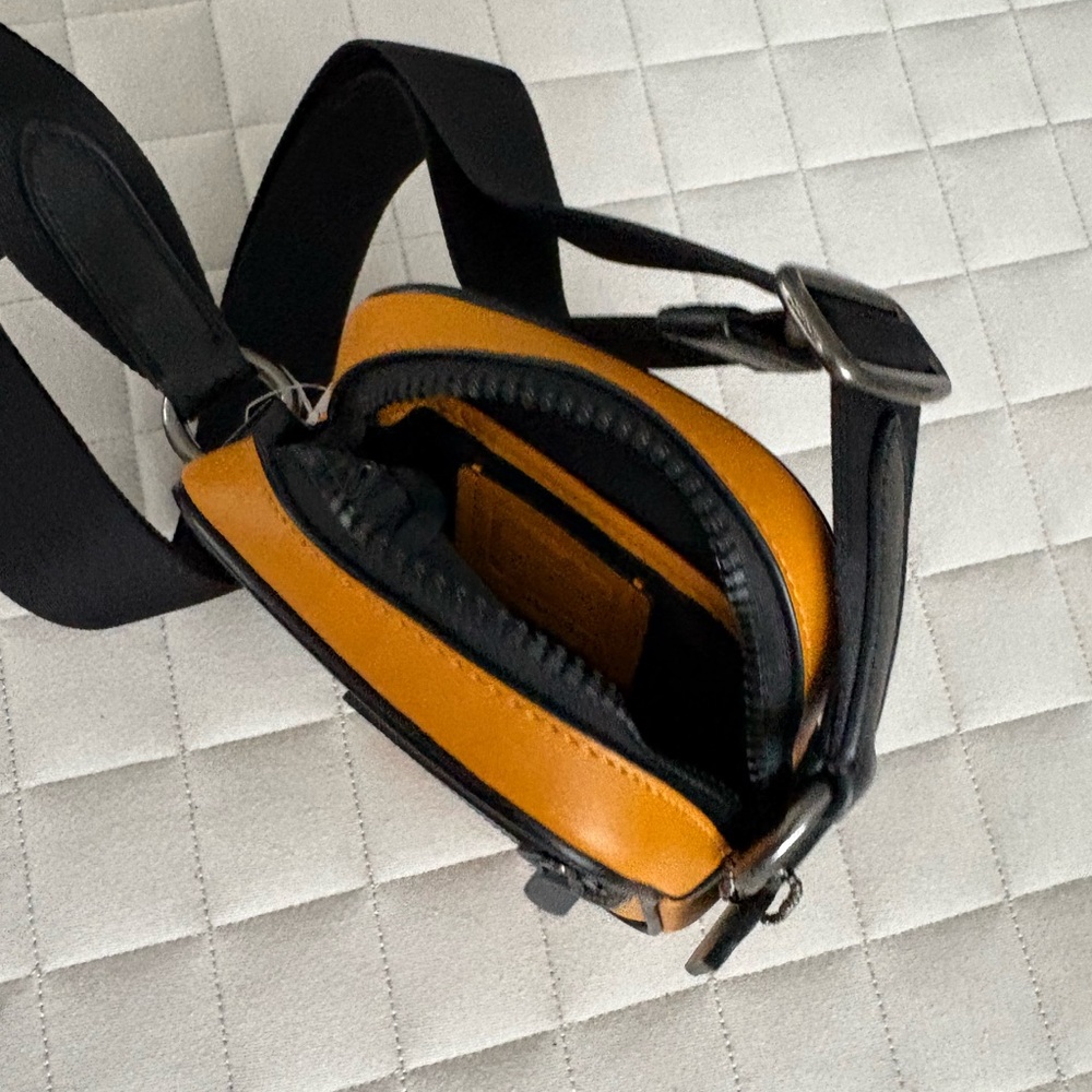 Coach Men's Orange/Yellow and Black Crossbody Bag - Picture 2 of 3
